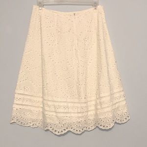 White Lace trim summer and spring style skirt.